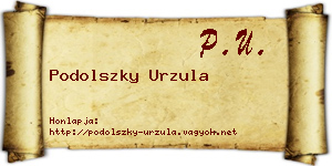Podolszky Urzula névjegykártya
